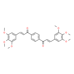 ChemSpider 2D Image | (2E,2'E)-1,1'-(1,4-Phenylene)bis[3-(3,4,5-trimethoxyphenyl)-2-propen-1-one] | C30H30O8