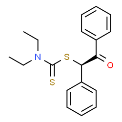 ChemSpider 2D Image | (1R)-2-Oxo-1,2-diphenylethyl diethylcarbamodithioate | C19H21NOS2