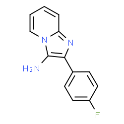 ChemSpider 2D Image | 2-(4-Fluorophenyl)imidazo[1,2-a]pyridin-3-amine | C13H10FN3