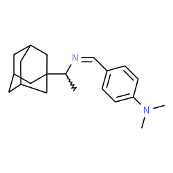ChemSpider 2D Image | 4-[(Z)-{[1-(Adamantan-1-yl)ethyl]imino}methyl]-N,N-dimethylaniline | C21H30N2