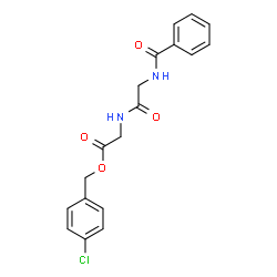 ChemSpider 2D Image | 4-Chlorobenzyl N-benzoylglycylglycinate | C18H17ClN2O4