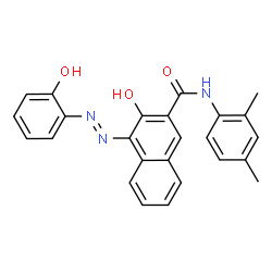 ChemSpider 2D Image | 3-Hydroxy-4-((2-hydroxyphenyl)azo)-N-(2,4-xylyl)naphthalene-2-carboxamide | C25H21N3O3
