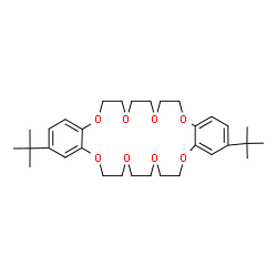 ChemSpider 2D Image | 2,17-Bis(2-methyl-2-propanyl)-6,7,9,10,12,13,20,21,23,24,26,27-dodecahydrodibenzo[b,n][1,4,7,10,13,16,19,22]octaoxacyclotetracosine | C32H48O8