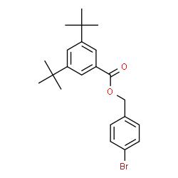ChemSpider 2D Image | 4-Bromobenzyl 3,5-bis(2-methyl-2-propanyl)benzoate | C22H27BrO2