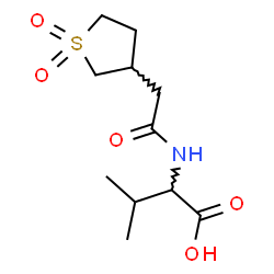 ChemSpider 2D Image | N-[(1,1-Dioxidotetrahydro-3-thiophenyl)acetyl]valine | C11H19NO5S