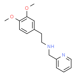 ChemSpider 2D Image | 2-(3,4-Dimethoxyphenyl)-N-(2-pyridinylmethyl)ethanamine | C16H20N2O2