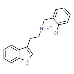 ChemSpider 2D Image | N-(2-Chlorobenzyl)-2-(1H-indol-3-yl)ethanaminium | C17H18ClN2