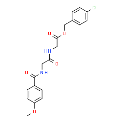 ChemSpider 2D Image | 4-Chlorobenzyl N-(4-methoxybenzoyl)glycylglycinate | C19H19ClN2O5