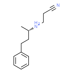 ChemSpider 2D Image | (2S)-N-(2-Cyanoethyl)-4-phenyl-2-butanaminium | C13H19N2