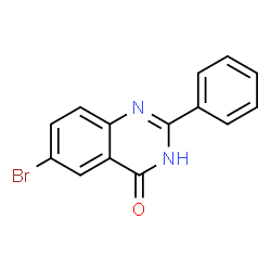 ChemSpider 2D Image | 6-Bromo-2-phenyl-4(1H)-quinazolinone | C14H9BrN2O