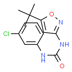 ChemSpider 2D Image | 1-(5-(tert-Butyl)isoxazol-3-yl)-3-(3-chlorophenyl)urea | C14H16ClN3O2