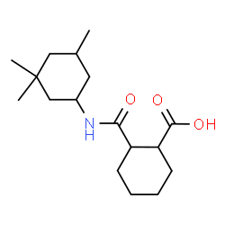 ChemSpider 2D Image | 2-[(3,3,5-Trimethylcyclohexyl)carbamoyl]cyclohexanecarboxylic acid | C17H29NO3