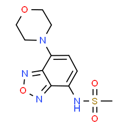 ChemSpider 2D Image | N-[7-(4-Morpholinyl)-2,1,3-benzoxadiazol-4-yl]methanesulfonamide | C11H14N4O4S