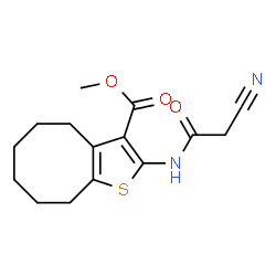 ChemSpider 2D Image | methyl 2-(2-cyanoacetamido)-4H,5H,6H,7H,8H,9H-cycloocta[b]thiophene-3-carboxylate | C15H18N2O3S