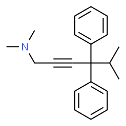 ChemSpider 2D Image | N,N,5-Trimethyl-4,4-diphenyl-2-hexyn-1-amine | C21H25N
