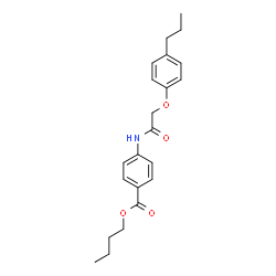 ChemSpider 2D Image | Butyl 4-{[(4-propylphenoxy)acetyl]amino}benzoate | C22H27NO4