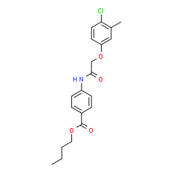 ChemSpider 2D Image | Butyl 4-{[(4-chloro-3-methylphenoxy)acetyl]amino}benzoate | C20H22ClNO4