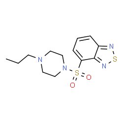 ChemSpider 2D Image | 4-[(4-Propyl-1-piperazinyl)sulfonyl]-2,1,3-benzothiadiazole | C13H18N4O2S2