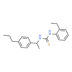 ChemSpider 2D Image | 1-(2-Ethylphenyl)-3-[1-(4-propylphenyl)ethyl]thiourea | C20H26N2S