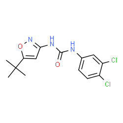 ChemSpider 2D Image | 1-(5-(tert-Butyl)isoxazol-3-yl)-3-(3,4-dichlorophenyl)urea | C14H15Cl2N3O2