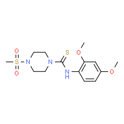 ChemSpider 2D Image | N-(2,4-Dimethoxyphenyl)-4-(methylsulfonyl)-1-piperazinecarbothioamide | C14H21N3O4S2