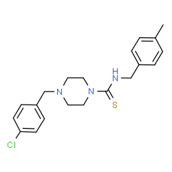 ChemSpider 2D Image | 4-(4-Chlorobenzyl)-N-(4-methylbenzyl)-1-piperazinecarbothioamide | C20H24ClN3S
