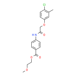 ChemSpider 2D Image | 2-Methoxyethyl 4-{[(4-chloro-3-methylphenoxy)acetyl]amino}benzoate | C19H20ClNO5
