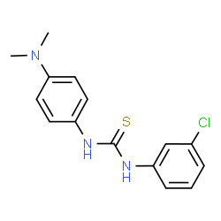 ChemSpider 2D Image | 1-(3-Chlorophenyl)-3-[4-(dimethylamino)phenyl]thiourea | C15H16ClN3S