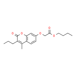 ChemSpider 2D Image | Butyl [(4-methyl-2-oxo-3-propyl-2H-chromen-7-yl)oxy]acetate | C19H24O5