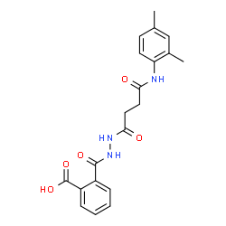 ChemSpider 2D Image | 2-[(2-{4-[(2,4-Dimethylphenyl)amino]-4-oxobutanoyl}hydrazino)carbonyl]benzoic acid | C20H21N3O5