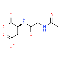ChemSpider 2D Image | (2S)-2-[(N-Acetylglycyl)amino]succinate | C8H10N2O6