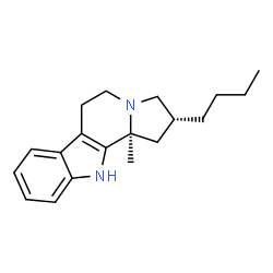 ChemSpider 2D Image | (2R,11bS)-2-Butyl-11b-methyl-2,3,5,6,11,11b-hexahydro-1H-indolizino[8,7-b]indole | C19H26N2