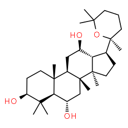 ChemSpider 2D Image | (3beta,6alpha,12beta)-20,25-Epoxydammarane-3,6,12-triol | C30H52O4