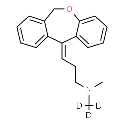 ChemSpider 2D Image | (3Z)-3-(Dibenzo[b,e]oxepin-11(6H)-ylidene)-N-methyl-N-(~2~H_3_)methyl-1-propanamine | C19H18D3NO