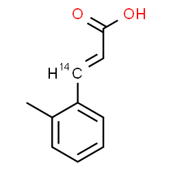 ChemSpider 2D Image | (2E)-3-(2-Methylphenyl)(3-~14~C)-2-propenoic acid | C914CH10O2