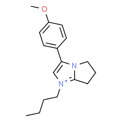 ChemSpider 2D Image | 1-Butyl-3-(4-methoxyphenyl)-6,7-dihydro-5H-pyrrolo[1,2-a]imidazol-1-ium | C17H23N2O