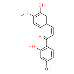 ChemSpider 2D Image | (2Z)-1-(2,4-Dihydroxyphenyl)-3-(3-hydroxy-4-methoxyphenyl)-2-propen-1-one | C16H14O5