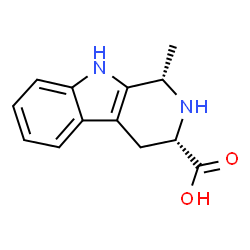 ChemSpider 2D Image | (1S,3S)-1-Methyl-2,3,4,9-tetrahydro-1H-beta-carboline-3-carboxylic acid | C13H14N2O2