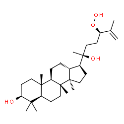 ChemSpider 2D Image | (3beta,24R)-24-Hydroperoxydammar-25-ene-3,20-diol | C30H52O4