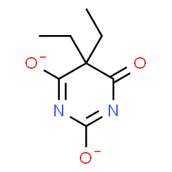ChemSpider 2D Image | 5,5-Diethyl-6-oxo-5,6-dihydro-2,4-pyrimidinediolate | C8H10N2O3
