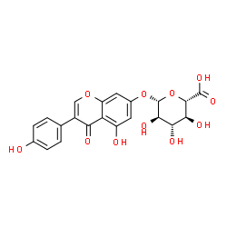 ChemSpider 2D Image | Genistein-7-O-glucuronide | C21H18O11