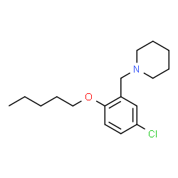 ChemSpider 2D Image | 1-[5-Chloro-2-(pentyloxy)benzyl]piperidine | C17H26ClNO
