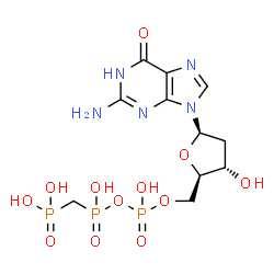 ChemSpider 2D Image | 2'-deoxyguanosine 5'-[beta,gamma-methylene]triphosphate | C11H18N5O12P3