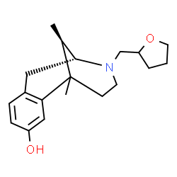 ChemSpider 2D Image | (9R,13R)-1,13-Dimethyl-10-(tetrahydro-2-furanylmethyl)-10-azatricyclo[7.3.1.0~2,7~]trideca-2,4,6-trien-4-ol | C19H27NO2