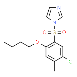 ChemSpider 2D Image | 1-[(2-Butoxy-5-chloro-4-methylphenyl)sulfonyl]-1H-imidazole | C14H17ClN2O3S