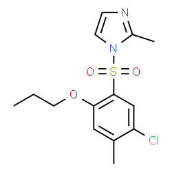 ChemSpider 2D Image | 1-[(5-Chloro-4-methyl-2-propoxyphenyl)sulfonyl]-2-methyl-1H-imidazole | C14H17ClN2O3S