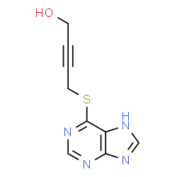 ChemSpider 2D Image | 2-butyn-1-ol, 4-(9H-purin-6-ylthio)- | C9H8N4OS