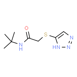 ChemSpider 2D Image | N-(2-Methyl-2-propanyl)-2-(1H-1,2,3-triazol-4-ylsulfanyl)acetamide | C8H14N4OS