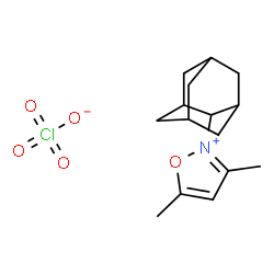 ChemSpider 2D Image | 2-(Adamantan-2-yl)-3,5-dimethyl-1,2-oxazol-2-ium perchlorate | C15H22ClNO5