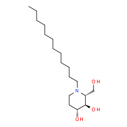 ChemSpider 2D Image | (2R,3R,4R)-1-Dodecyl-2-(hydroxymethyl)-3,4-piperidinediol | C18H37NO3